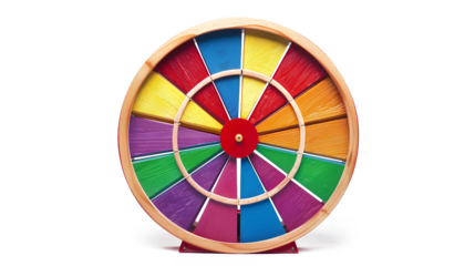 The prize wheel isolated on a transparent background