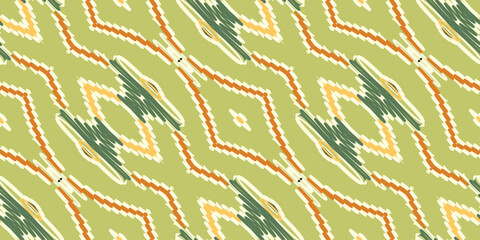 Fabric ethnic tribal pattern art. Ethnic ikat seamless pattern. American and Mexican style. Design for background, wallpaper, illustration, fabric, clothing, carpet, textile, batik, embroidery.