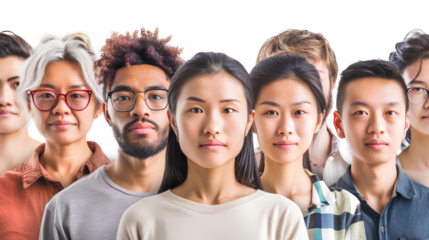 group of people isolated on a transparent background