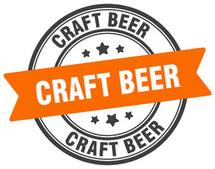 craft beer stamp. craft beer label on transparent background. round sign