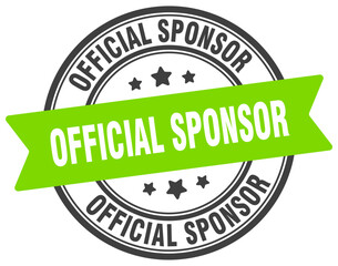 official sponsor stamp. official sponsor label on transparent background. round sign