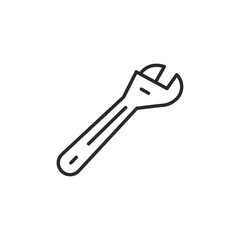 Wrench icon. Simple wrench icon for social media, app, and web design. Vector illustration