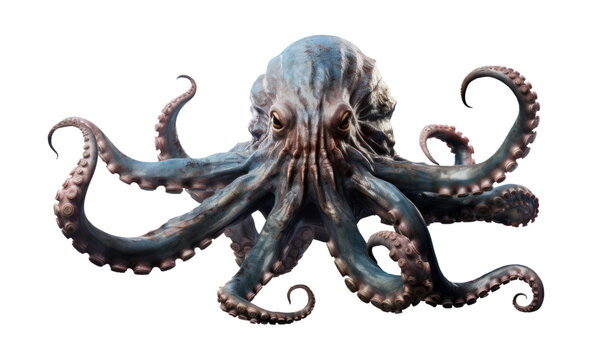 PNG Kraken octopus animal white background