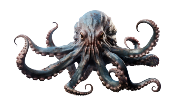 PNG Kraken octopus animal white background