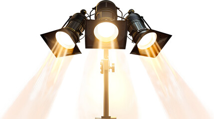 Theater light lamp isolated on a transparent background