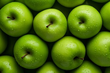 Green apples background. Fresh Green apples as background