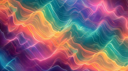 Obraz premium Vibrant Abstract Waves of Color