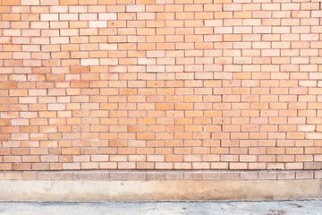Brick wall with red brick,old vintage brick wall,Abstract of brick wall for background,Copy text...
