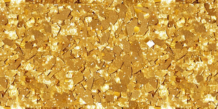 Glamorous Festive Background Seamless Sparkling Gold Texture AI Image