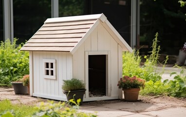 Miniature White House in Garden