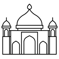 taj mahal vector illustration