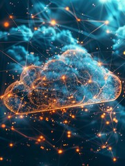 Virtual cloud network showcases interconnected data centers, emphasizing strength and worldwide presence