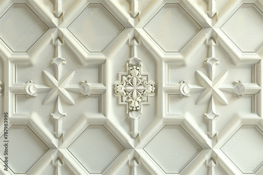 Poster sophisticated classical 3d pattern. ancient ornament. background image. created with generative ai t