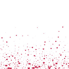 Red hearts scattered on white background. - 787983915