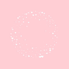 White hearts scattered on pink background. - 787983920