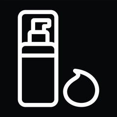 shaving foam bottle outline icon design