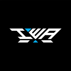 IWA letter logo vector design, IWA simple and modern logo. IWA luxurious alphabet design
