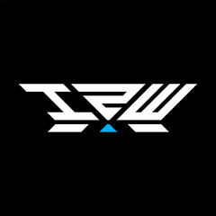 IZW letter logo vector design, IZW simple and modern logo. IZW luxurious alphabet design