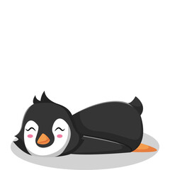 Sleeping Penguin Character Design Illustration