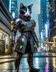 サイバーパンクな世界で猫のバウンティーハンター00