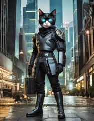 サイバーパンクな世界で猫のバウンティーハンター02