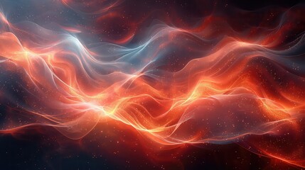 Fototapeta premium Abstract orange and red fractal background. Fantasy fractal texture.