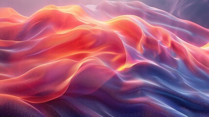 Obraz premium Abstract 3d rendering of wavy surface. Futuristic background with dynamic waves.