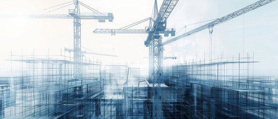 Background of construction and architectural contracting - obrazy, fototapety, plakaty