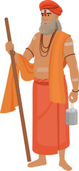 Sadhu Baba holyman, Sadhu saint of India for grand festival