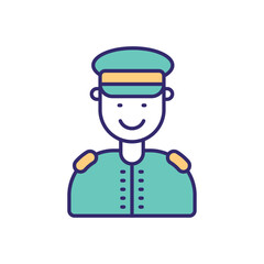 Army Officer vector icon