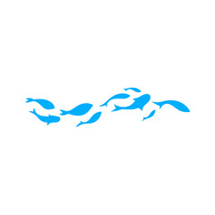 Swimming fish illustration 