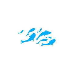 Swimming fish illustration 