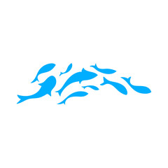 Swimming fish illustration 