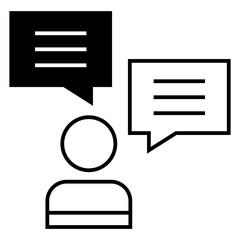 Business meeting vector icon. 