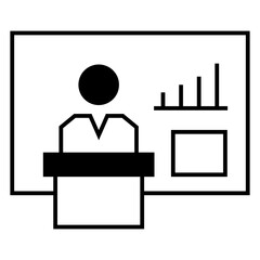 Business meeting vector icon. 