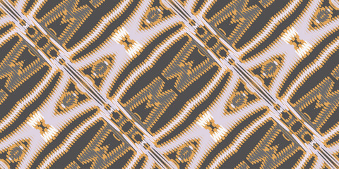 intricate geometric ethnic oriental ikat seamless pattern traditional textile design vector illustration
