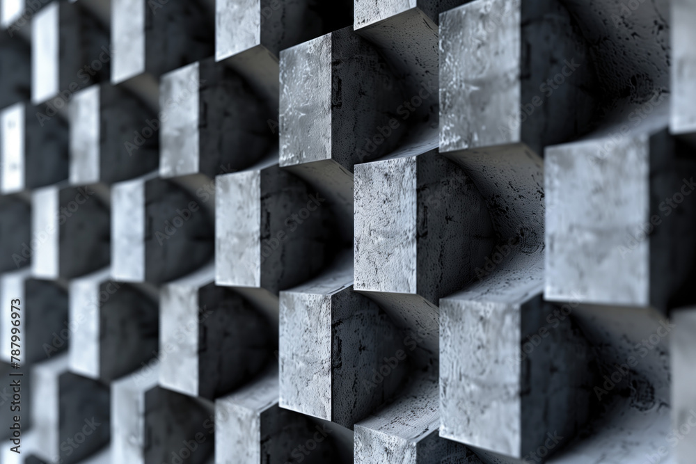 Poster sophisticated abstract 3d pattern. brutalist style. background image. created with generative ai tec