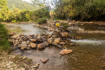 Small hydro electric generators in Ban Na village near Muang Ngoi Neua, Laos