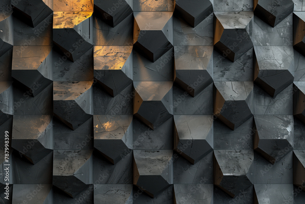 Poster sophisticated abstract 3d pattern. brutalist style. background image. created with generative ai tec