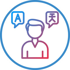 Vector Design Language Skills Icon Style