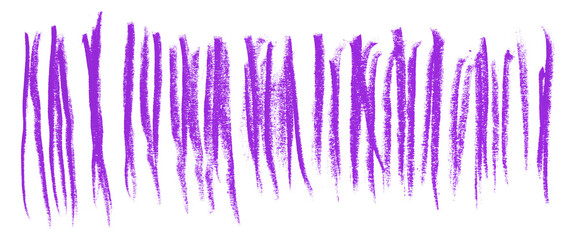 purple pencil strokes isolated on transparent background