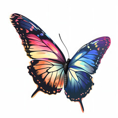 colorful butterfly vector illustration clipart isolated on white background