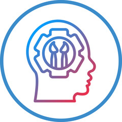 Vector Design Artistic Thinking Icon Style