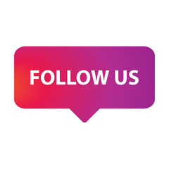 Follow us button vector for graphic design, logo, web site, social media, mobile app, ui illustration