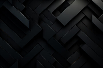 Generative AI of black geometric background. - obrazy, fototapety, plakaty