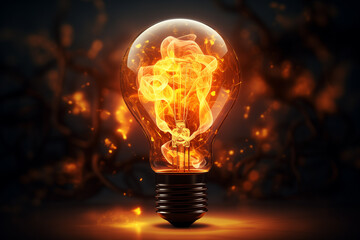 
Lightbulb - New idea and creativity concept. Generative Ai.
- 788014993
