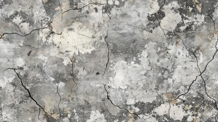 seamless texture of concrete grunge with cracks, stains, and rough texture in shades of grey