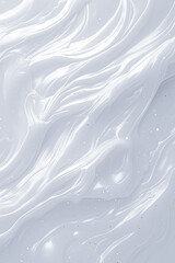 Minimal liquid creamy milky white texture. Vertical background for cosmetic product design. Copy space