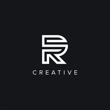 Alphabet Letters RS SR Creative Luxury Logo Initial Based Monogram Icon Vector Element.