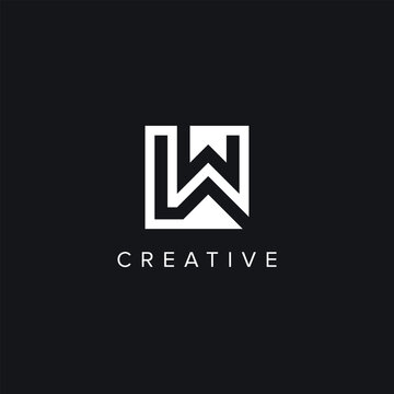 Alphabet Letters LW WL Creative Luxury Logo Initial Based Monogram Icon Vector Element.